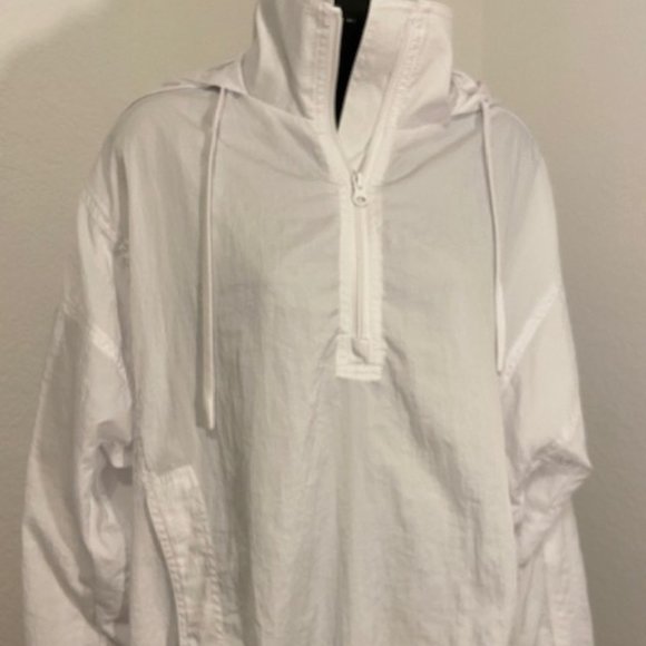 off white hooded jacket